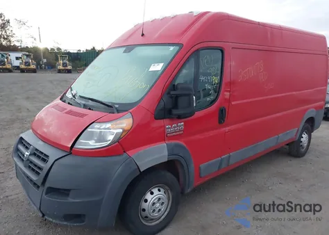 2018 Ram Promaster 2500 High Roof 159 Wb z USA, uszkodzony, nr VIN 3C6TRVDG8JE107983